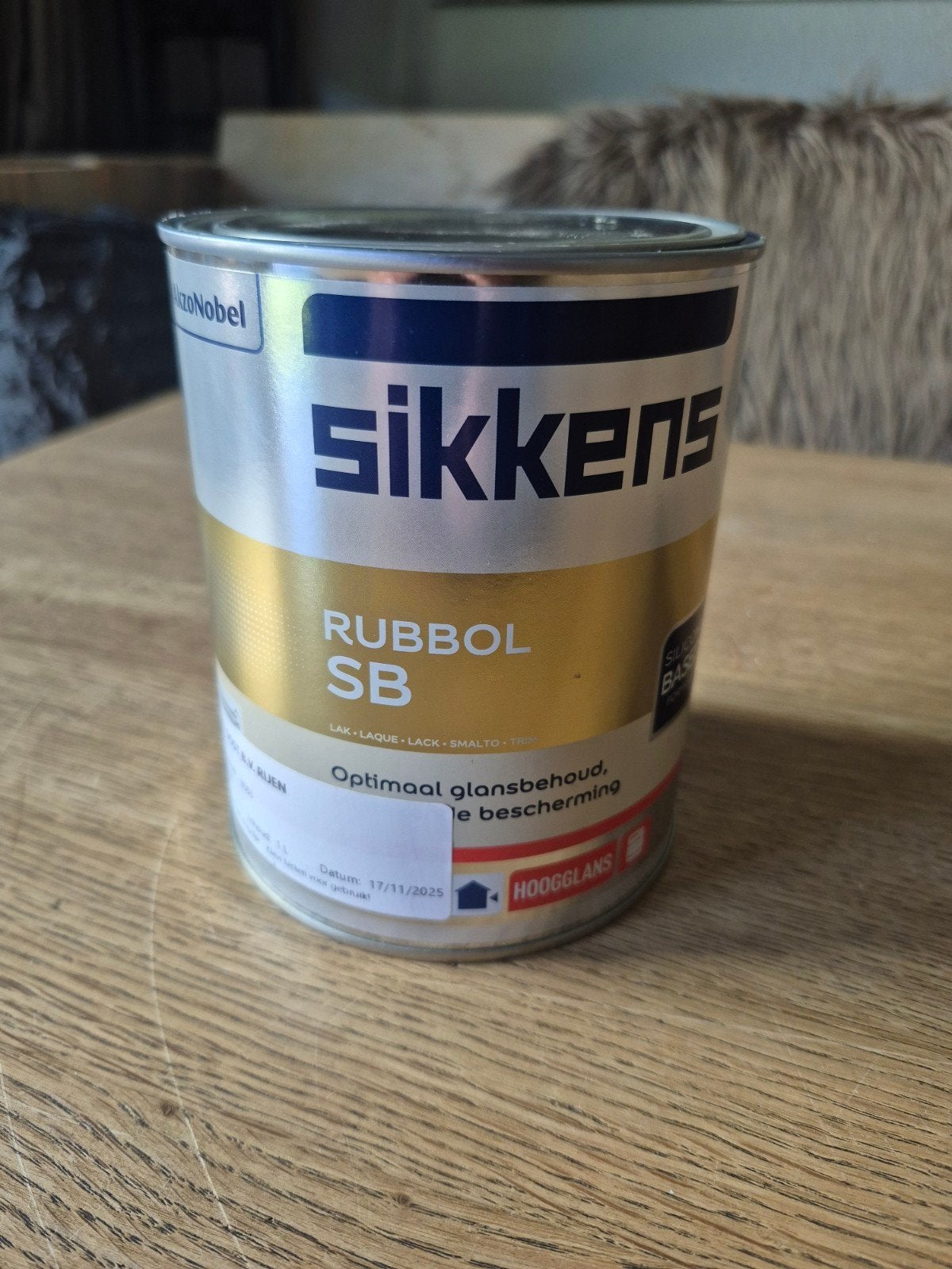 Sikkens Rubbol SB Ral 9003 Signaalwit      1 liter, Wit, Nieuw, Ophalen of Verzenden, Lak
