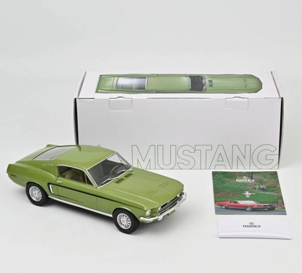 1:12 Ford Mustang Fastback GT uit 1968 Norev, Hobby en Vrije tijd, Modelauto's | 1:18, Ophalen of Verzenden, Nieuw, Auto, Norev