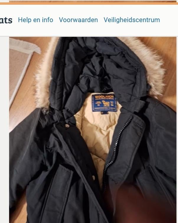 Woolrich gevoerde heren jas M, Maat 48/50 (M), Zwart, Ophalen of Verzenden, Gedragen