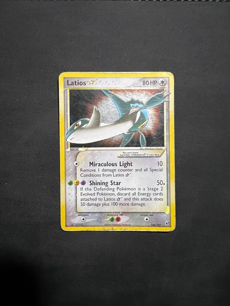 Pokemon kaart - Latios Gold Star 106/107, Ophalen of Verzenden, Zo goed als nieuw, Losse kaart, Foil
