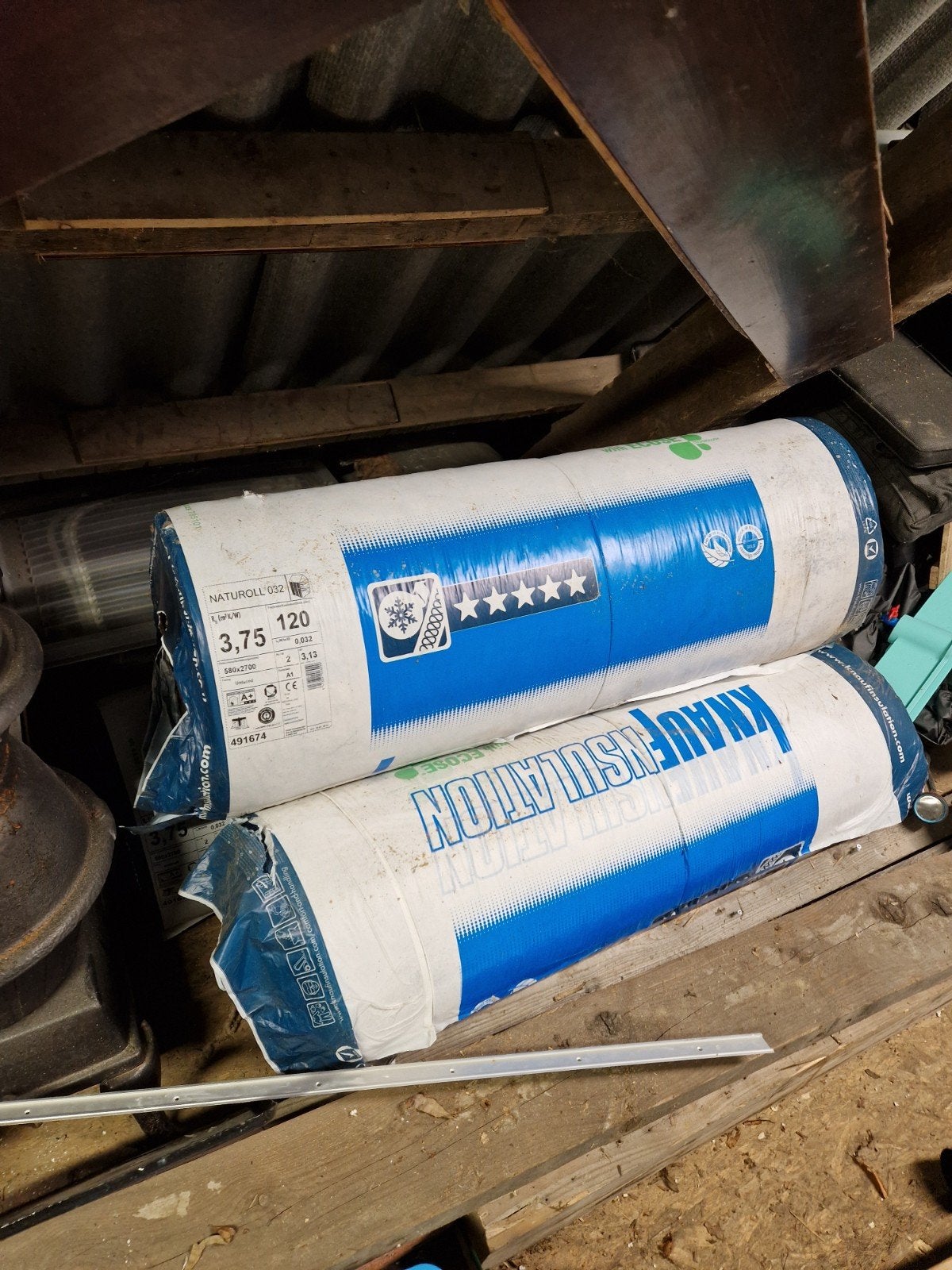 Knauf Naturoll 032 glaswol - 2700x580x120mm - Rd 3.75, Doe-het-zelf en Verbouw, Ophalen, Nieuw, 5 tot 10 m², Glaswol