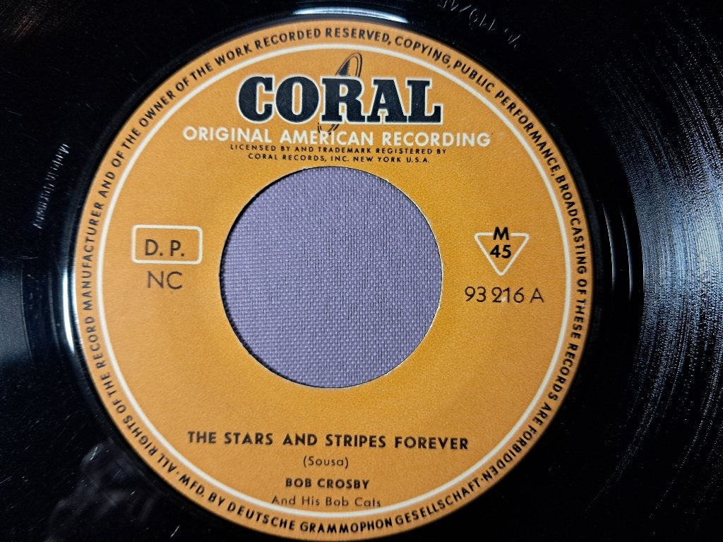 45t. Bob Crosby. The Stars and Stripes Forever. ex+, Gebruikt, Overige genres, 7 inch, Ophalen of Verzenden