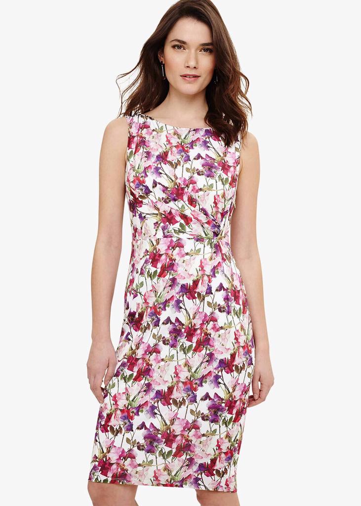 Phase Eight kleurrijke jurk lathyrus print lila roze maat 42, Overige kleuren, Verzenden, Maat 42/44 (L), Zo goed als nieuw