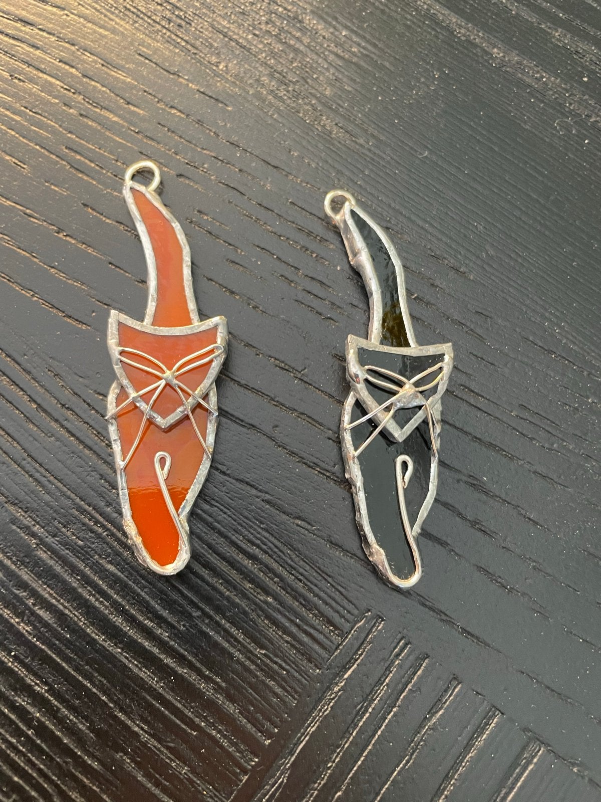 Glazen Kat Hanger - Handgemaakt Glas in Lood, Nieuw, Ophalen of Verzenden, Rood, Overige materialen