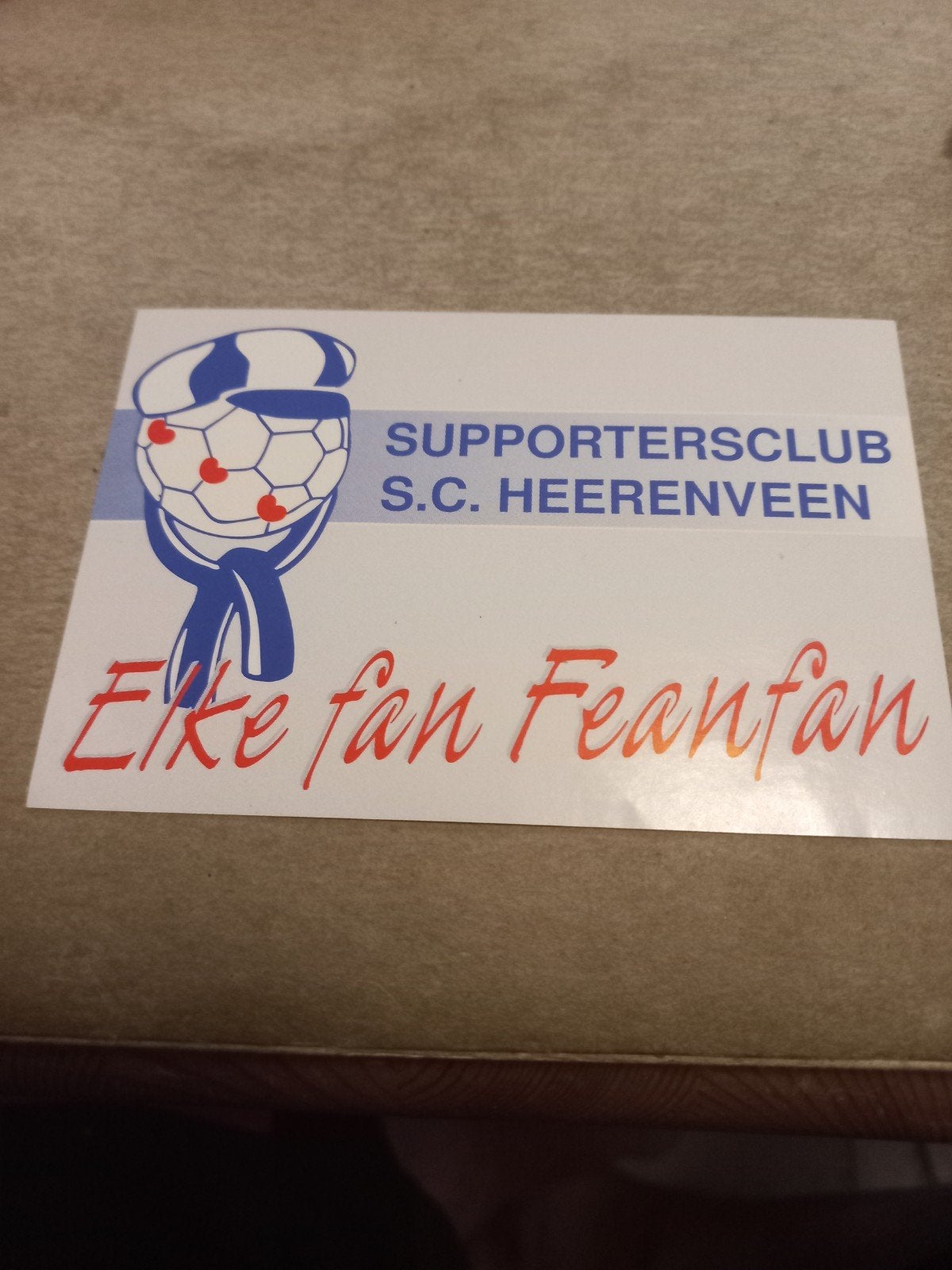 Supportersclub S.C. Heerenveen Sticker - Elke fan Feanfan, Ophalen of Verzenden