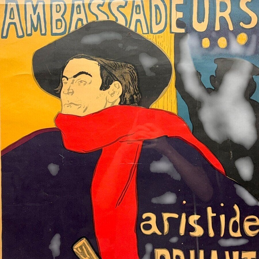 Zeefdruk, naar Toulouse Lautrec, Ophalen of Verzenden