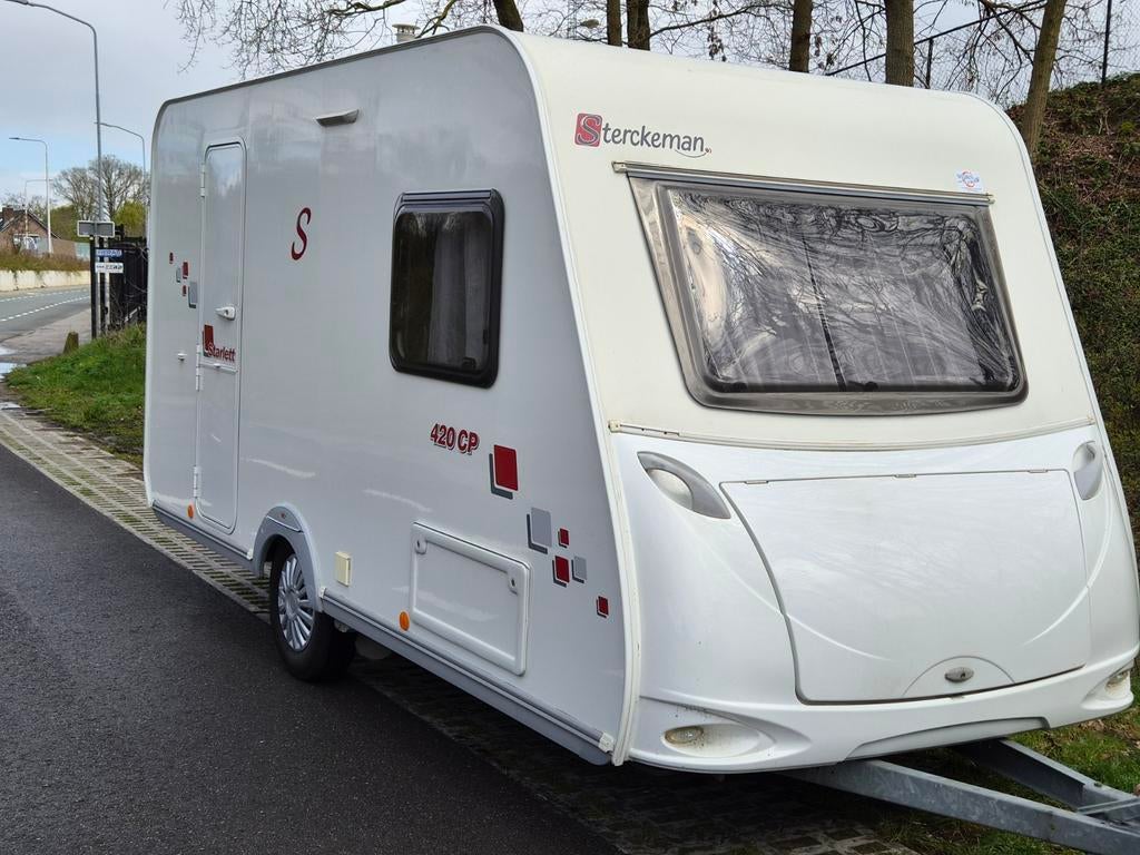 Caravan sterckeman 420cp mover bovag 2026 fietsendrager, Vast bed, Sterckeman, Treinzit, Particulier