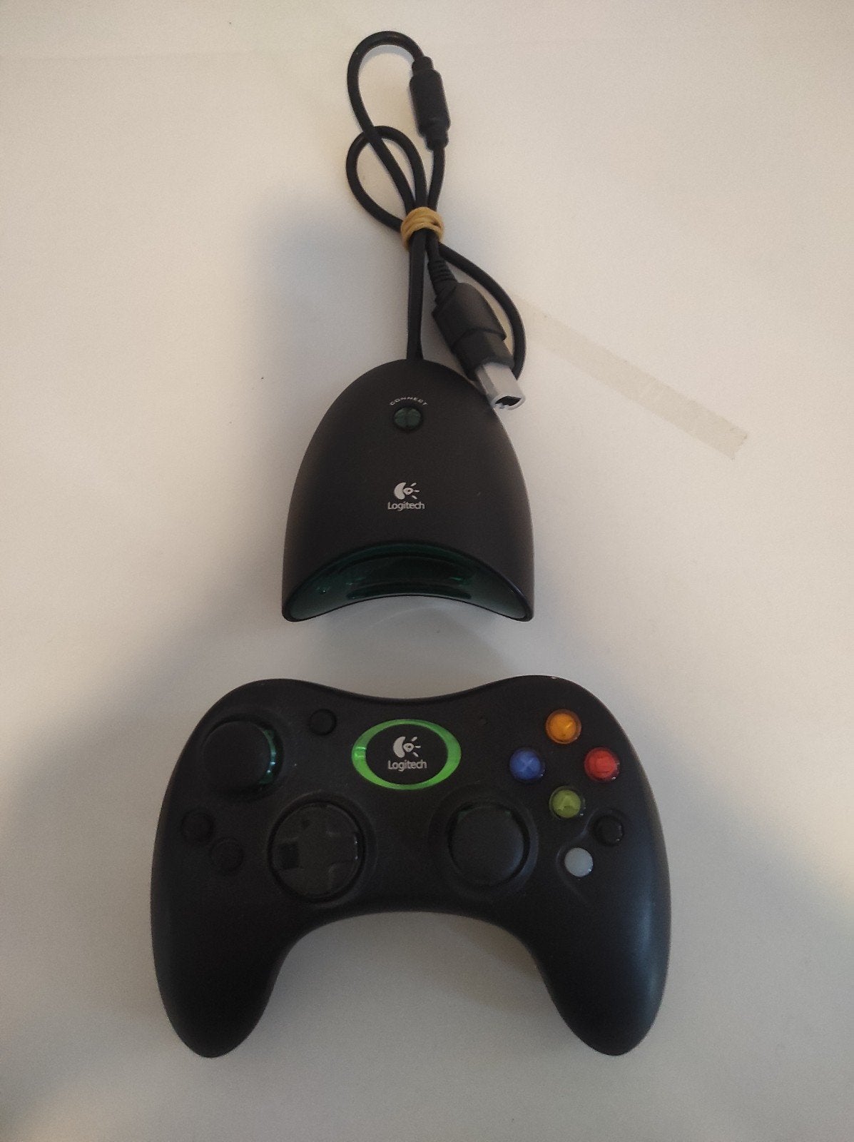 Logitech Precision Controller + adapter, Spelcomputers en Games, Spelcomputers | Xbox | Accessoires, Ophalen of Verzenden, Zo goed als nieuw