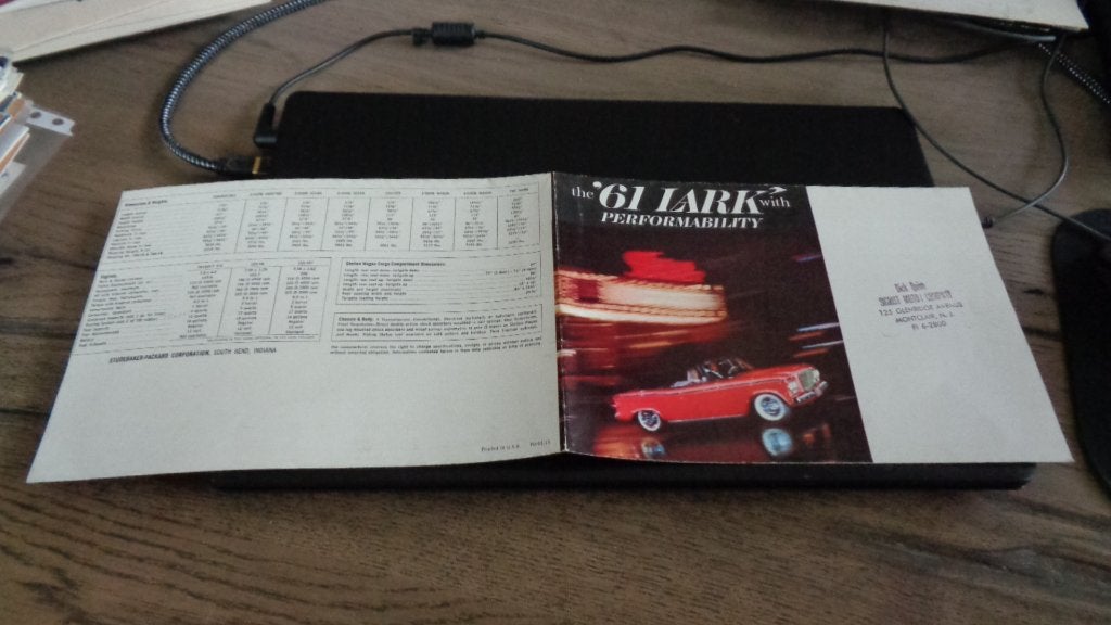 ZELDZAME USA Folder STUDEBAKER LARK  1961, Verzenden, Nieuw, Overige merken