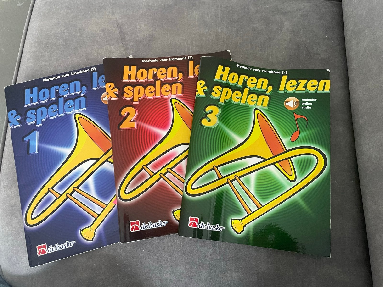 Horen, lezen & spelen - Trombone methodes 1, 2 en 3, Ophalen, Gebruikt, Koperblazer