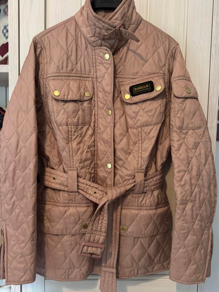 Lichtroze Barbour jas 38, Ophalen of Verzenden, Zo goed als nieuw, Maat 38/40 (M), Roze