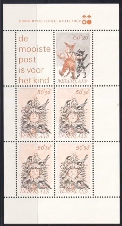 Nederland 1982 - nvph 1279 - Blok Kinderzegels - abw, Ophalen of Verzenden, Na 1940, Postfris
