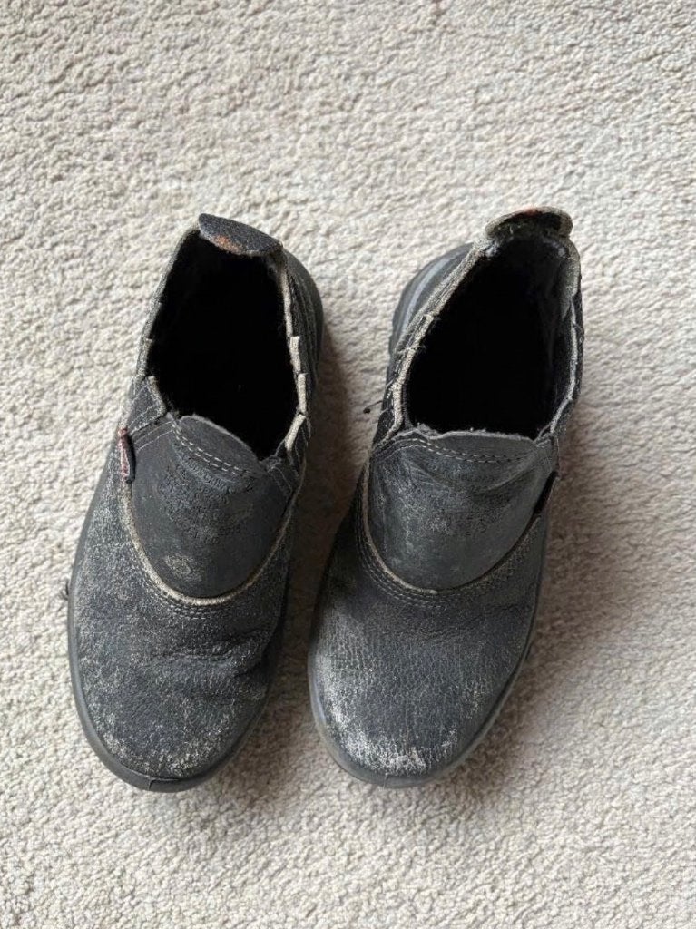 Zwarte halfhogestevige schoenen, werkschoenen; maat 39, Zwart, Ophalen of Verzenden, Zo goed als nieuw, Werkschoenen