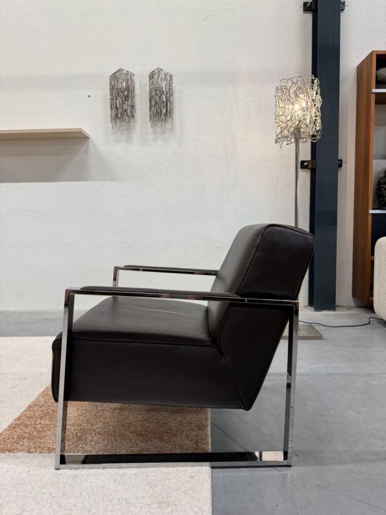 Als nieuw Eijerkamp fauteuil bruin leer, Ophalen of Verzenden, Zo goed als nieuw, 75 tot 100 cm, Leer