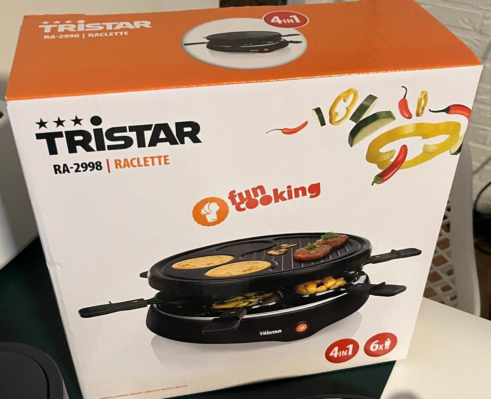 Tristar RA-2998 Raclette 4-in-1 Fun Cooking, Ophalen of Verzenden, Nieuw