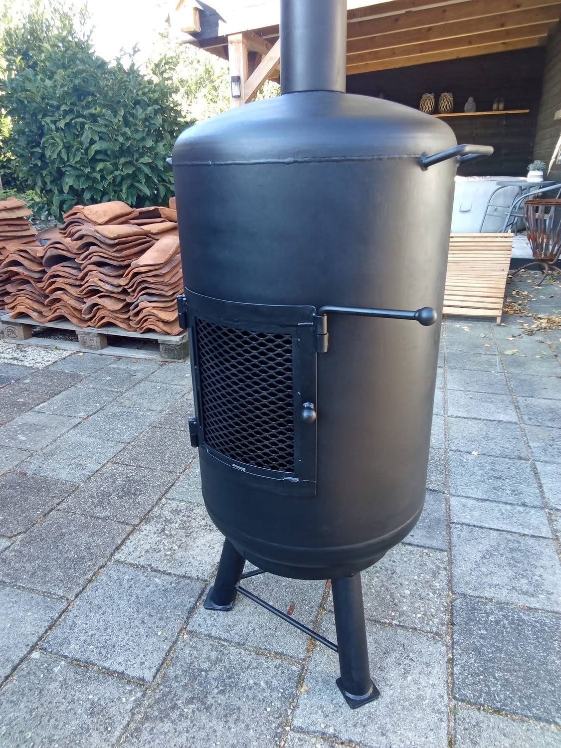 Grote buitenkachel -houtkachel, Nieuw, Ophalen of Verzenden, Blijham, Ottoboven@gmail.com