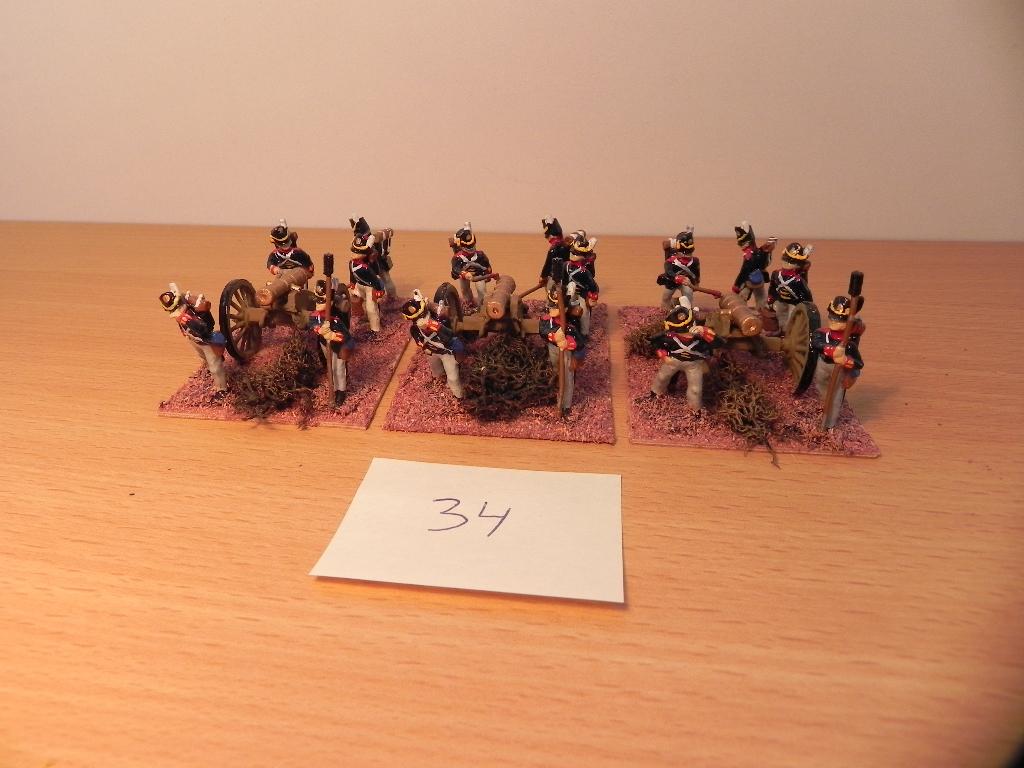 slag bij Waterloo, foot artillerie,Engels(34)25mm,tin, Ophalen of Verzenden, Nieuw, 1:35 tot 1:50, Figuur of Figuren