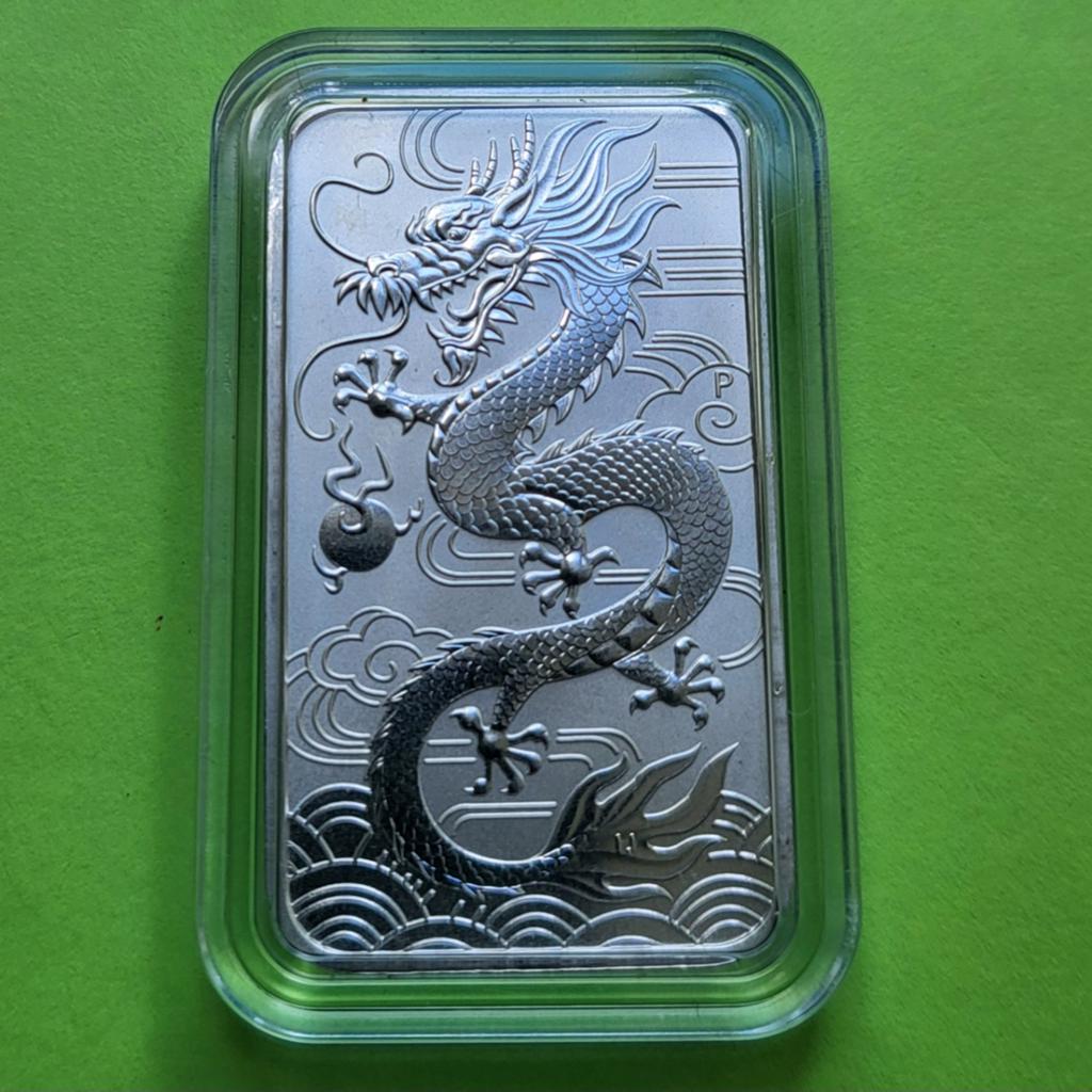 Dragon rectangle 2018 - 1 oz zilver, Verzenden, Zilver