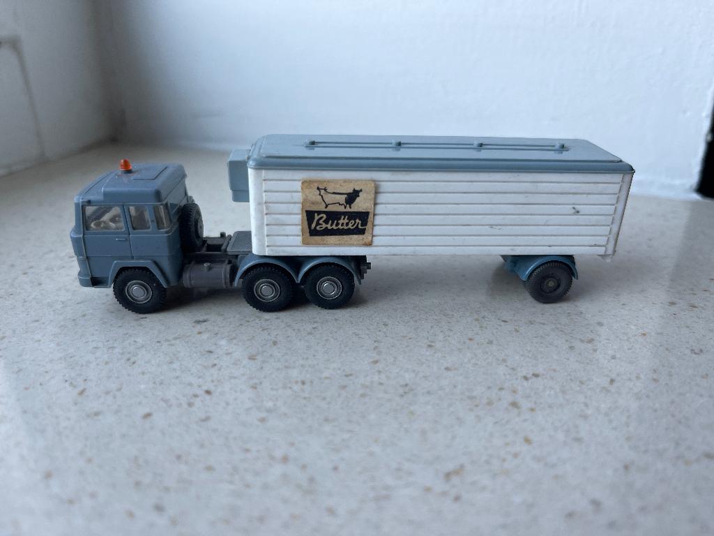 Margirus Deutz 1:87 vrachtwagen+oplegger.zie omschrijving, Ophalen of Verzenden, Zo goed als nieuw, Bus of Vrachtwagen, Overige merken