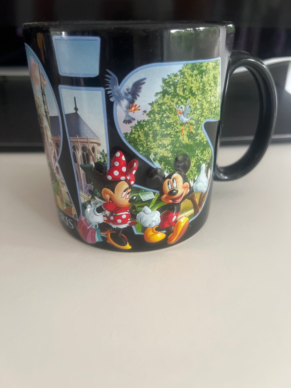 Disney Disneyland Parijs Mok - Mickey & Minnie, Ophalen, Zwart, Overige stijlen, Zo goed als nieuw