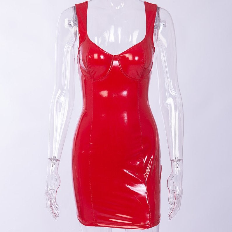 Rode leren jurk wetlook jurkje leer korte mini dames vrouwen, Kleding | Dames, Jurken, Maat 38/40 (M), Verzenden, Nieuw, Boven de knie