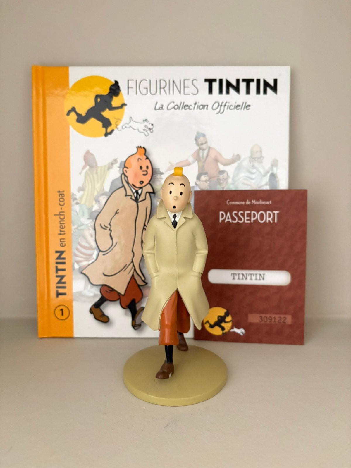 Kuifje/Tintin beeld Kuifje Jas Moulinsart, Verzamelen, Stripfiguren, Ophalen of Verzenden, Kuifje, Zo goed als nieuw, Beeldje of Figuurtje