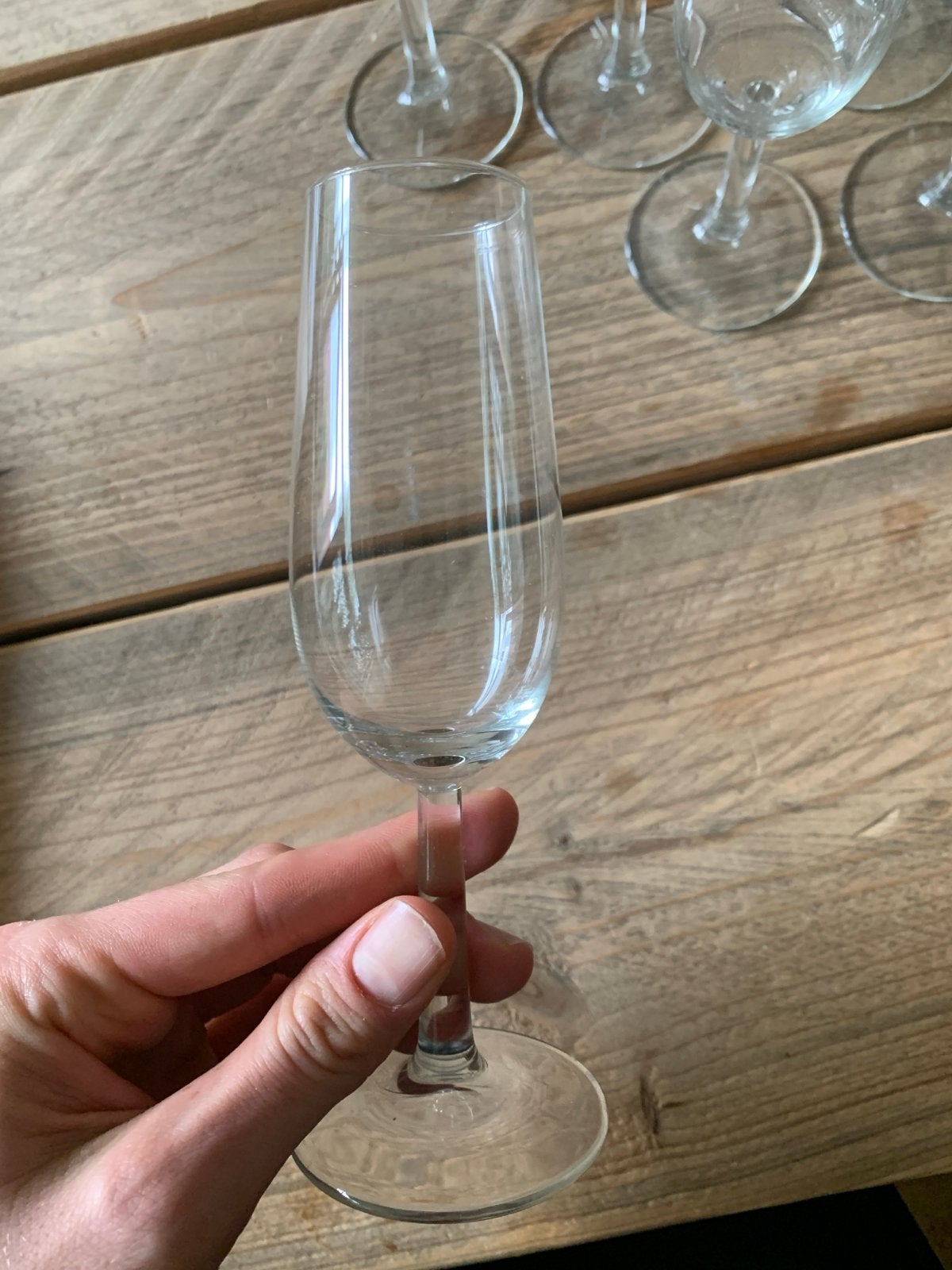 16 Champagne Glazen, Huis en Inrichting, Ophalen, Glas of Glazen, Gebruikt, Glas