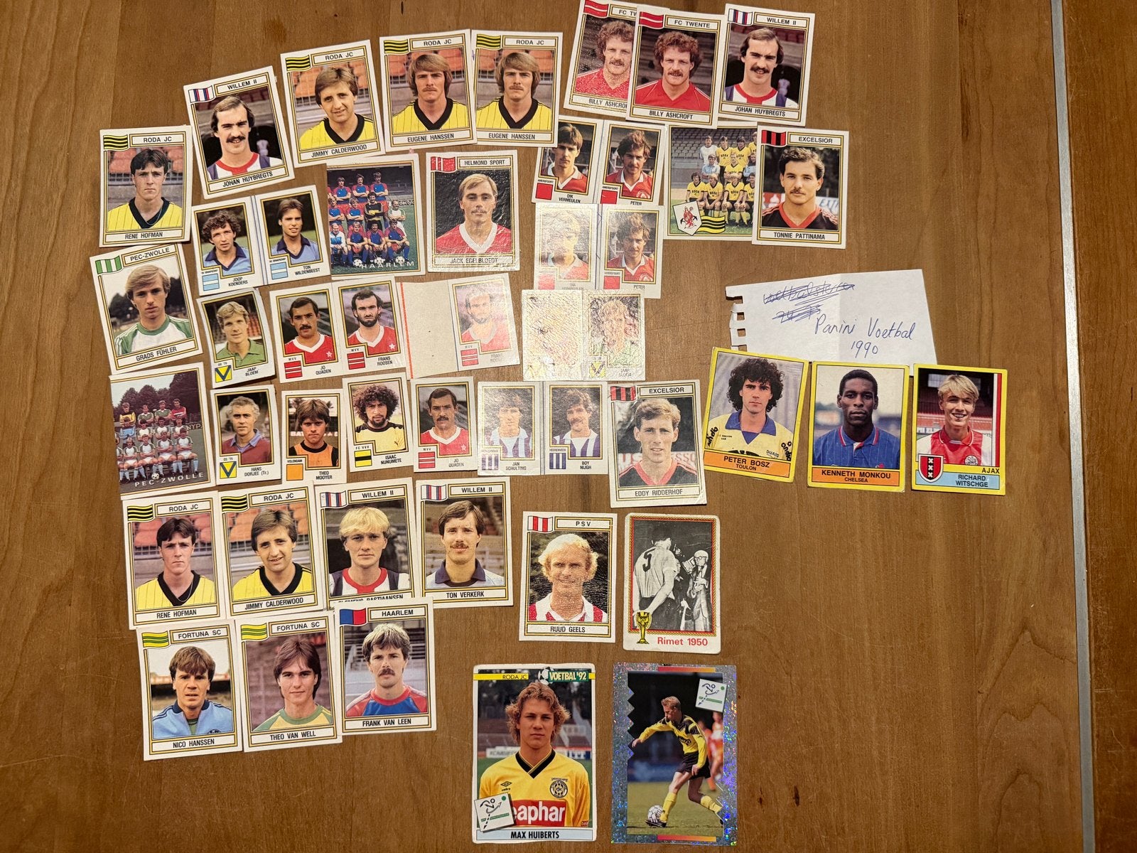 47 x Panini Knip Recup Plaatjes WK74 NL Voetbal 1983 90 92, Verzamelen, Ophalen of Verzenden, Gebruikt, Overige binnenlandse clubs