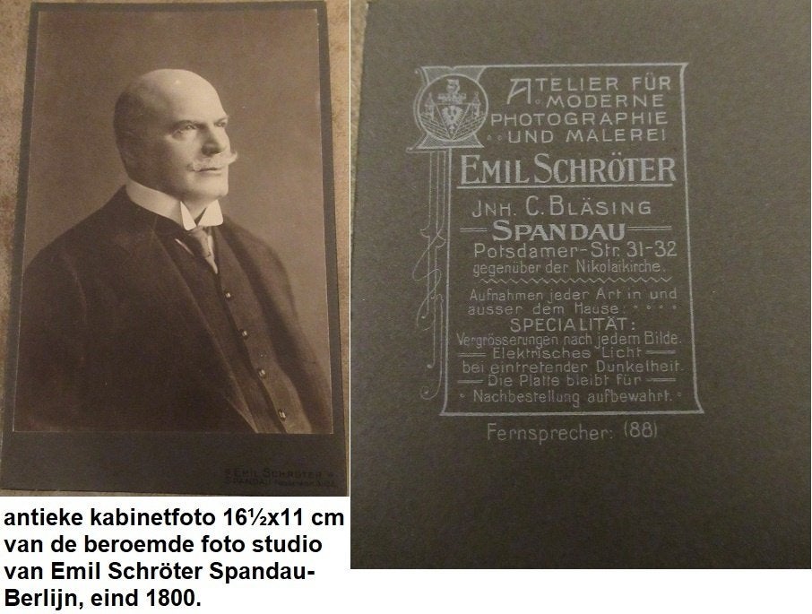 super mooie antieke Carte de Cabinet, Duits, Spandau 16½x11, Foto, Ophalen of Verzenden, Zo goed als nieuw, Voor 1940