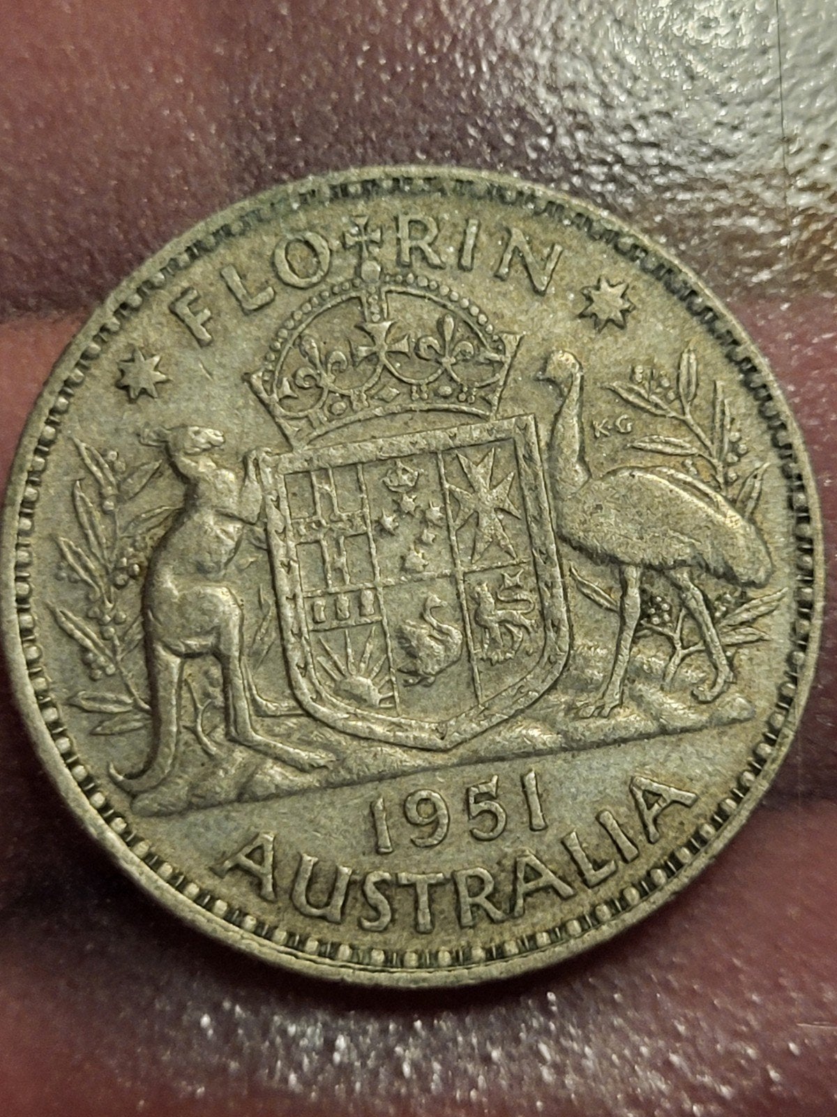 Australische Florin 1951 - Koning George VI, Ophalen of Verzenden, Losse munt, Zilver
