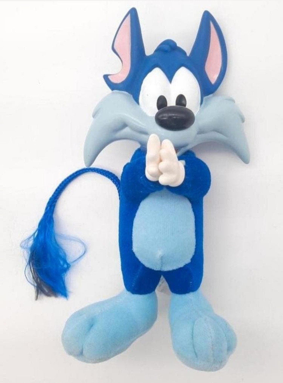 Vintage Tiny Toons Furrball knijp pop Benny Plush 20cm!, Ophalen of Verzenden, Looney Tunes, Gebruikt, Beeldje of Figuurtje