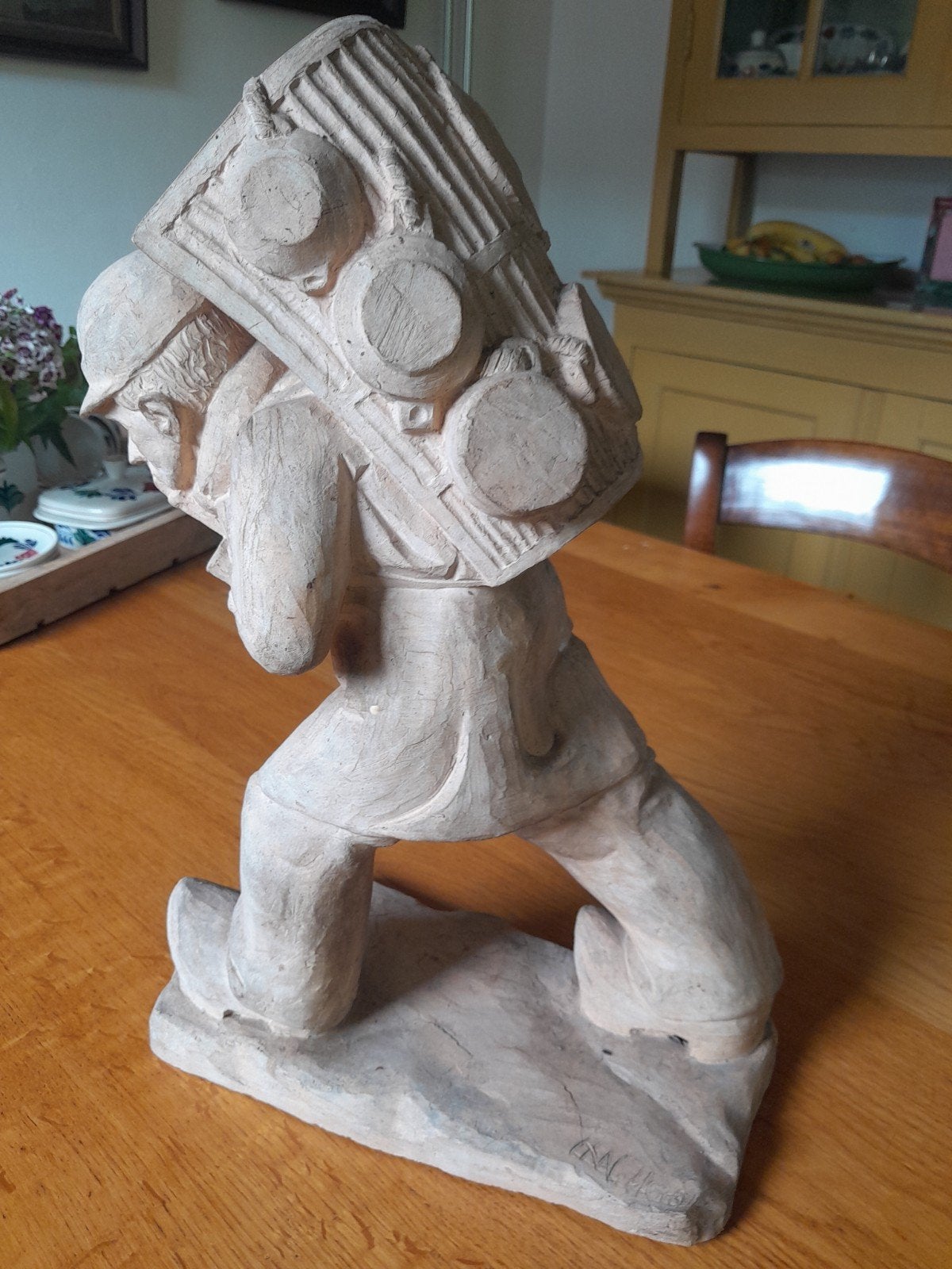 Aad de Haas. Terracotta beeld., Antiek en Kunst, Kunst | Beelden en Houtsnijwerken, Ophalen of Verzenden