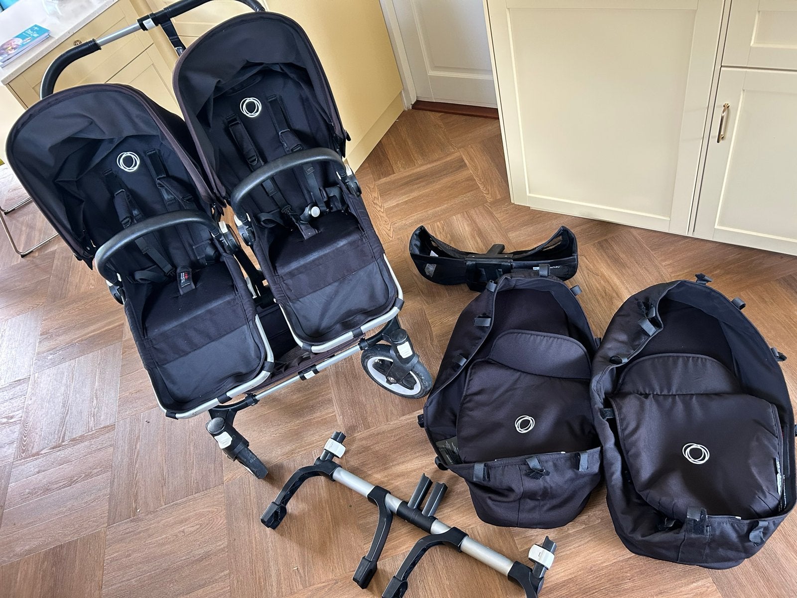 INCL MAXI COSI’s met isofix: super nette Bugaboo Donkey Twin, Kinderen en Baby's, Kinderwagens en Combinaties, Ophalen, Bugaboo