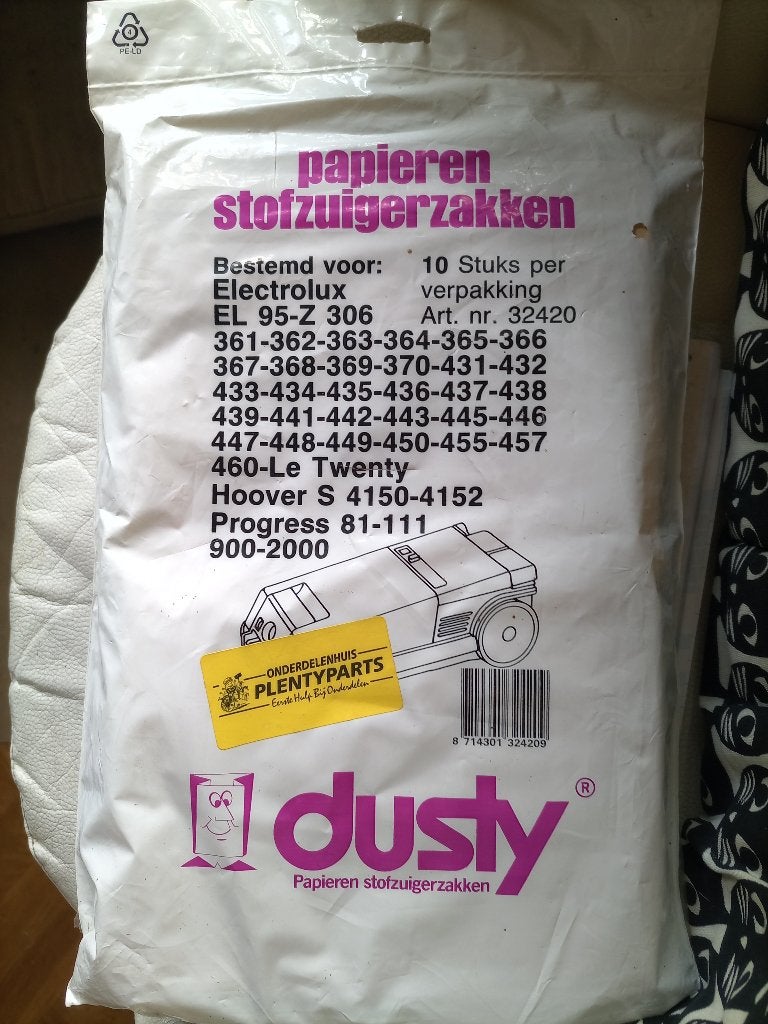 Stofzuigerzakken Dusty 4 stuks, Ophalen, Nieuw
