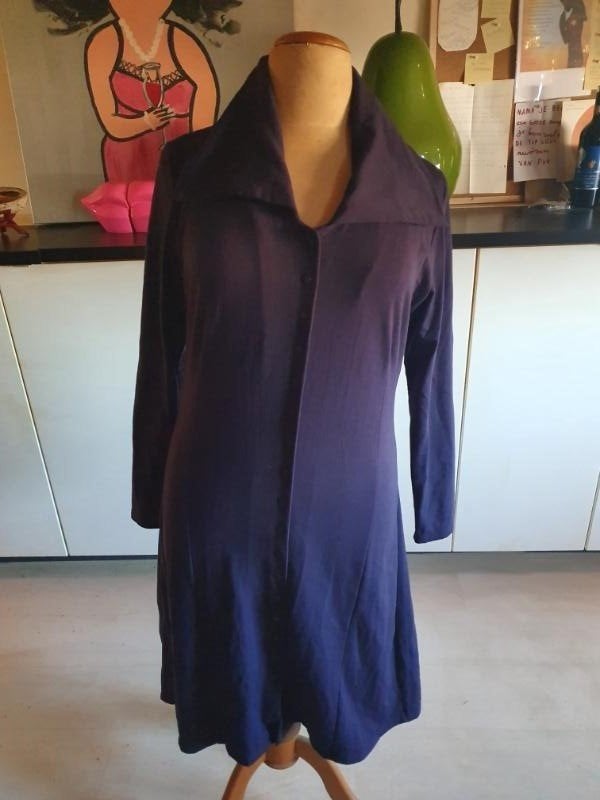 Zgan! mooi blauw/paars vest van Boris industries mt 3 44/46!, Boris Industries, Maat 46/48 (XL) of groter, Zo goed als nieuw, Verzenden