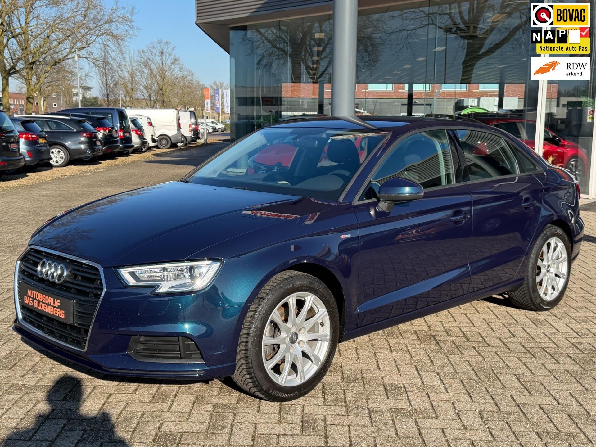 Audi A3 Limousine 30 TFSI Pro Line, Navi, Cruise control, Xe, Stof, Gebruikt, Blauw, 116 pk