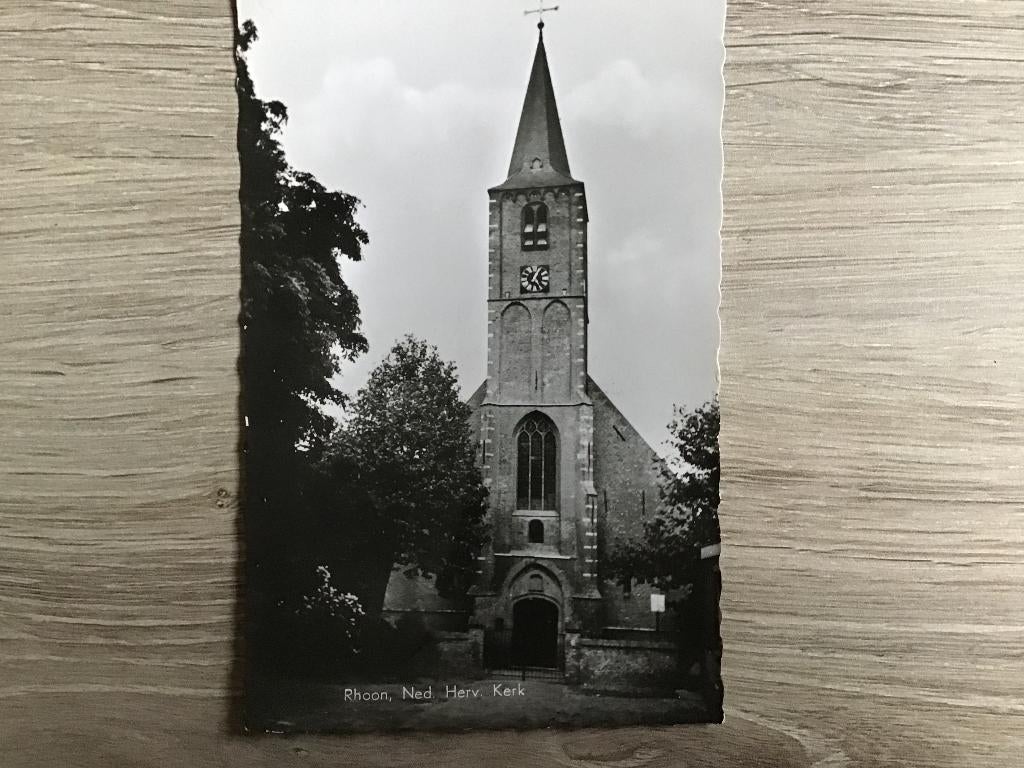 Rhoon Ned.Herv.Kerk ca 1965-70, Verzamelen, Ansichtkaarten | Nederland, Verzenden, 1960 tot 1980, Gelopen, Zuid-Holland