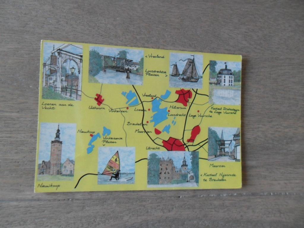 Loosdrechtse plassen/Maarssen/Nieuwkoop landkaartje 1980, Verzenden, 1980 tot heden, Gelopen, Noord-Brabant