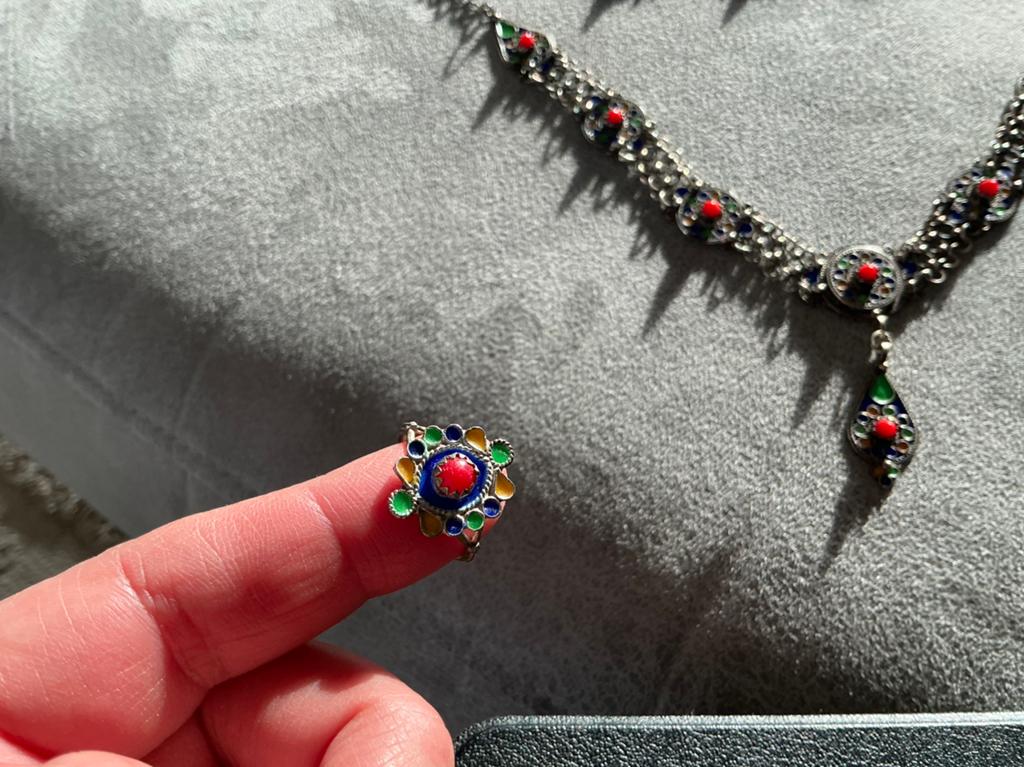 Zilveren sieraden set, Ophalen of Verzenden, Zo goed als nieuw, Zilver