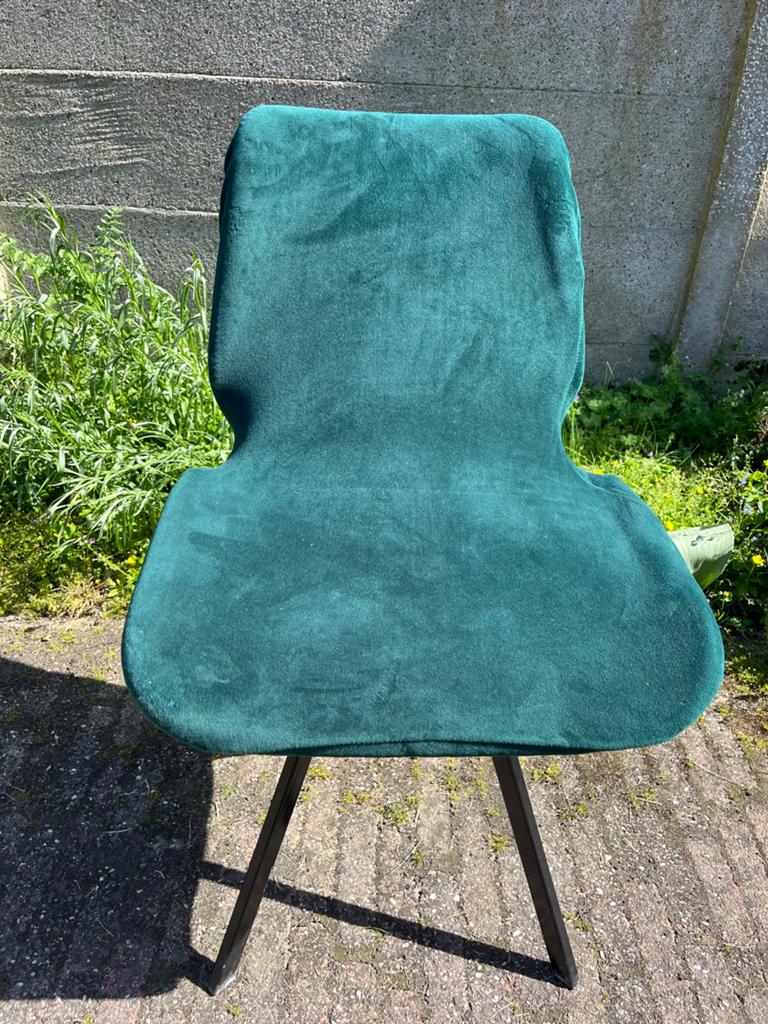 Twee stoelen inclusief groene hoes, Ophalen, Overige kleuren, Leer, Twee