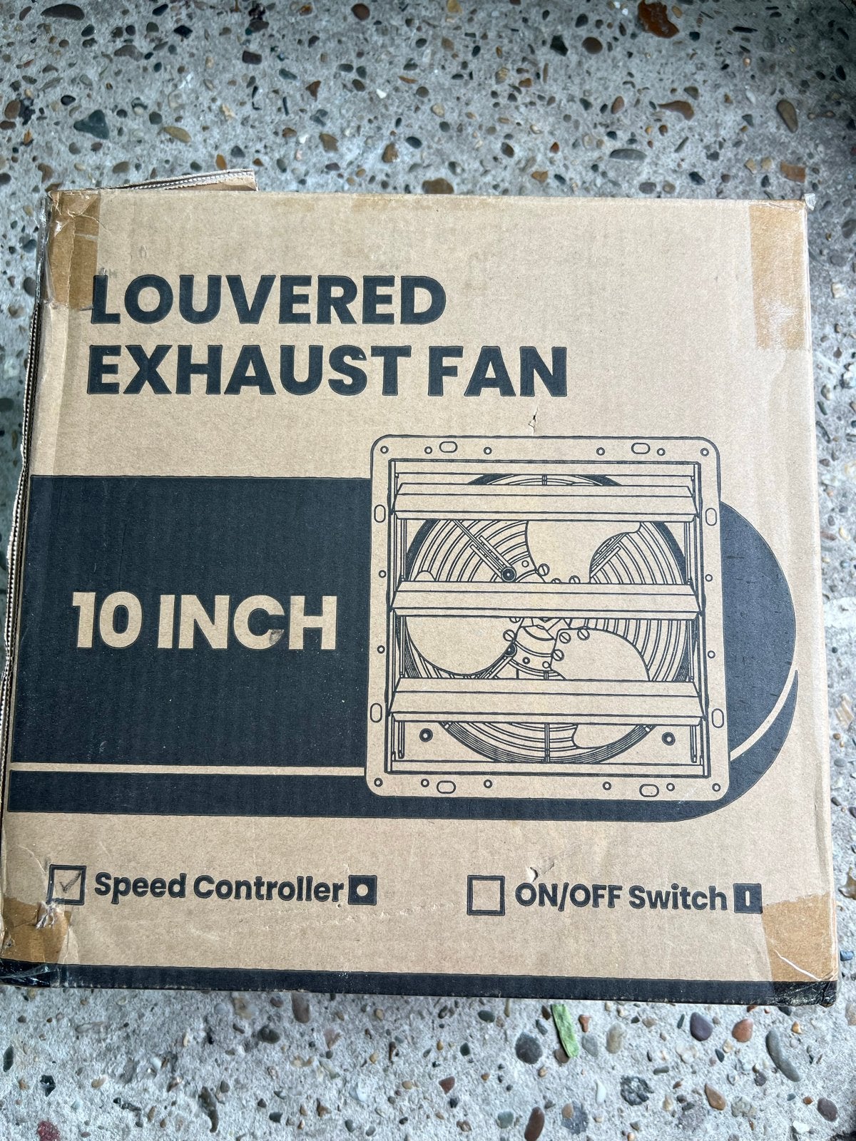 Nieuwe 10 inch Louvered Exhaust Fan met snelheidsregelaar, Doe-het-zelf en Verbouw, Ventilatie en Afzuiging, Ophalen of Verzenden