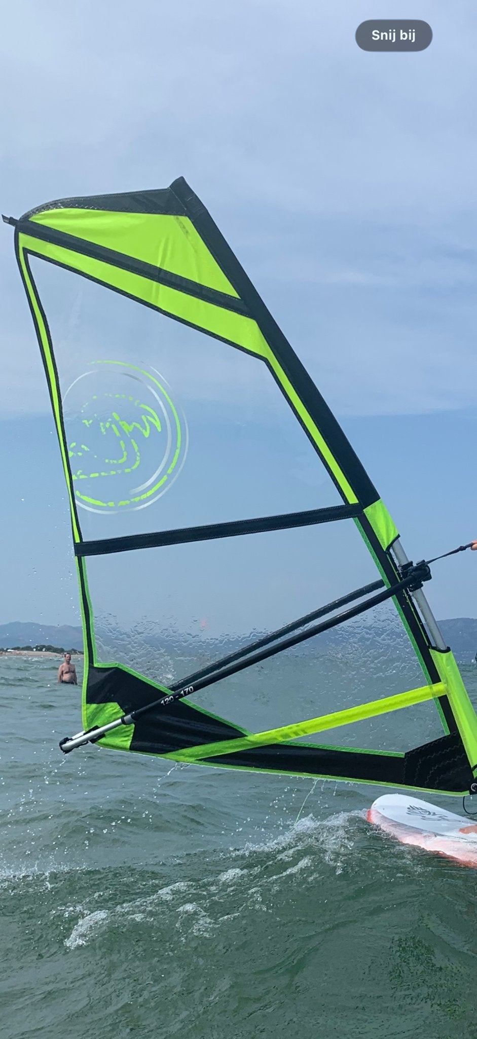 Complete surf zeil 2.0 set, Gebruikt, Met giek, Complete set, Ophalen