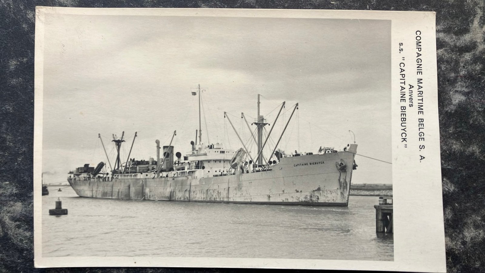 CMB België  Capitaine Biebuyck  ca 1945/46, Verzamelen, Ophalen of Verzenden, Zo goed als nieuw, Kaart, Foto of Prent