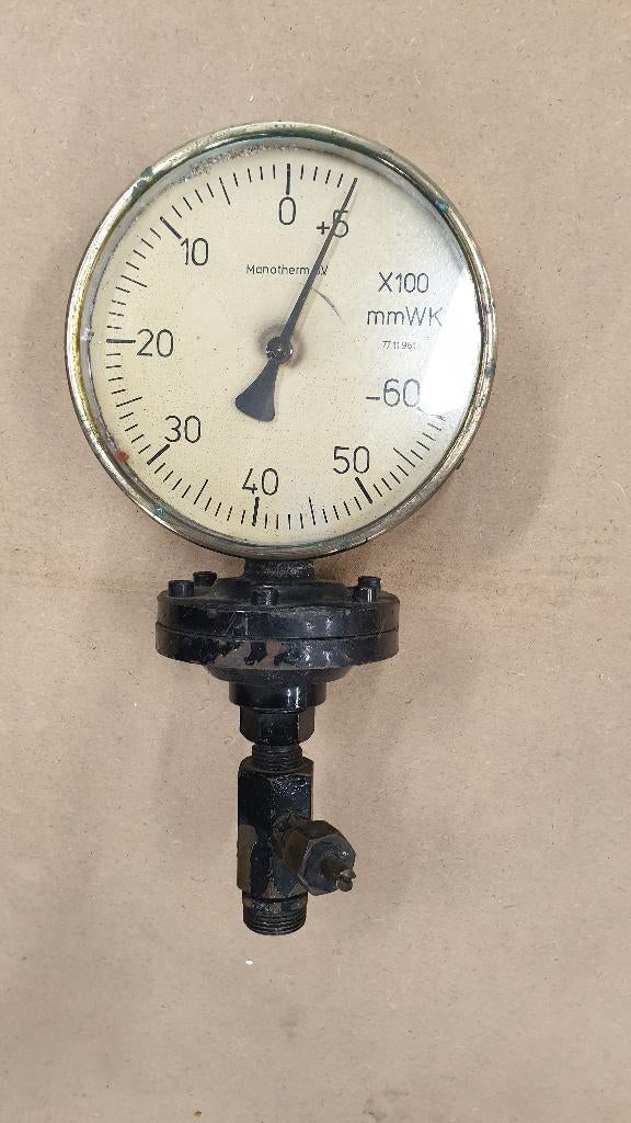 Antieke originele manometer, Antiek en Kunst, Ophalen of Verzenden