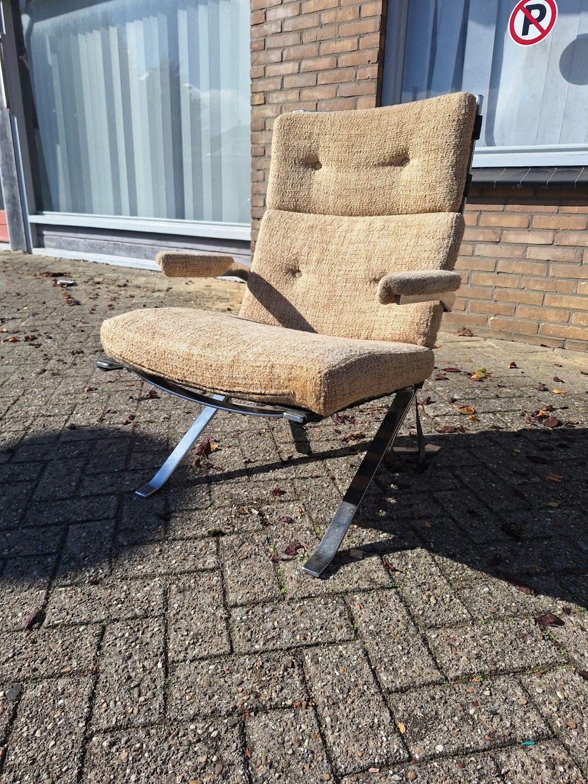 Vintage Olivier Morgue fauteuil, Huis en Inrichting, Ophalen, Gebruikt