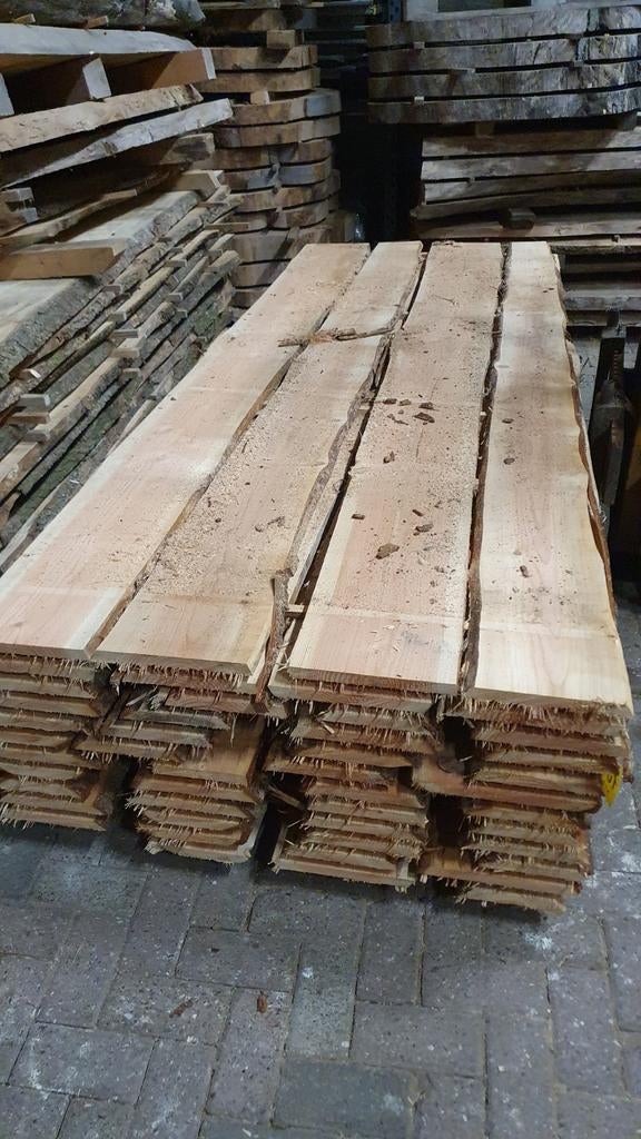 Boomstamplank schaaldeel eiken wandplank vensterbank tafel, Tuin en Terras, Terrasdelen en Vlonders, Hout, Ophalen of Verzenden