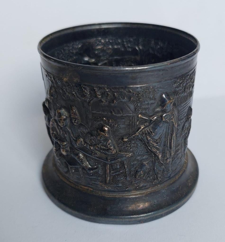 Oud hollands verzilverd lepelvaasje, Ophalen of Verzenden