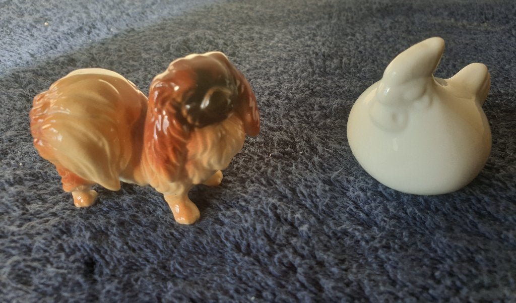 6 letterbakbeeldjes kip,hondje,dans koppeltje,boer/klompjes, Verzenden, Zo goed als nieuw, Overige typen