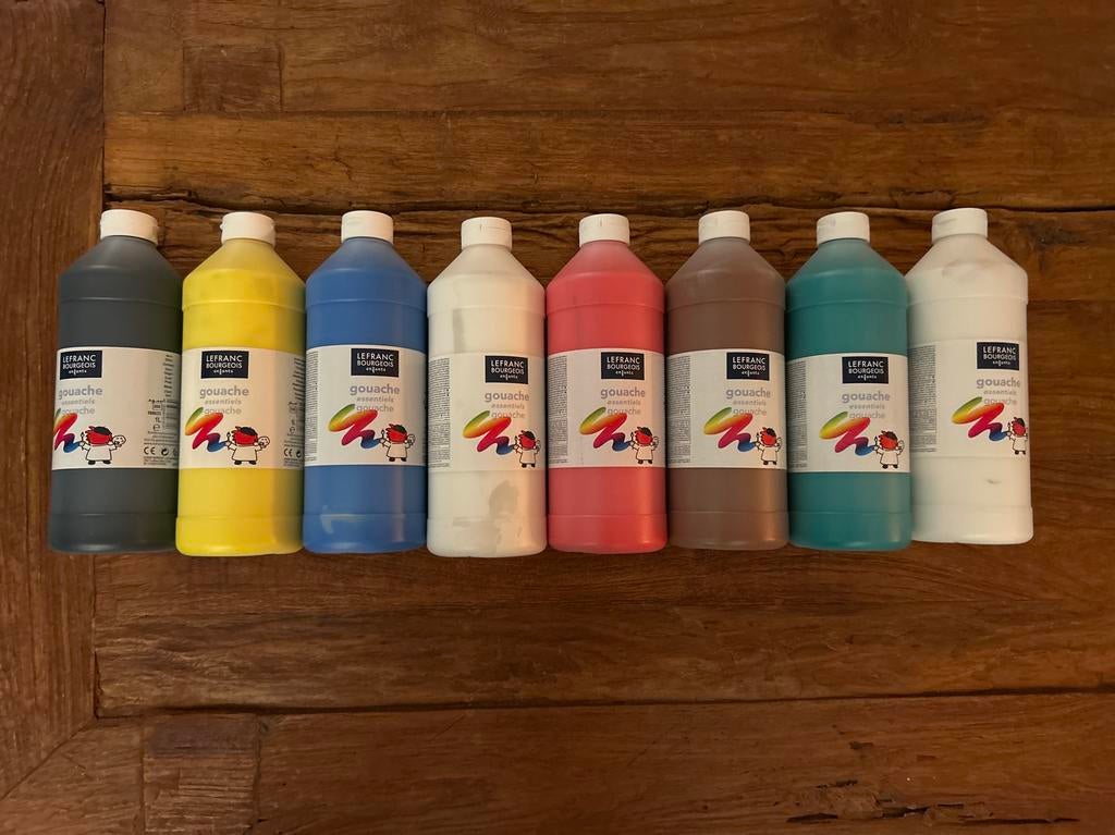 Plakkaatverf set Lefranc Bourgeois - 8 flessen, Ophalen of Verzenden, Zo goed als nieuw, Overige typen