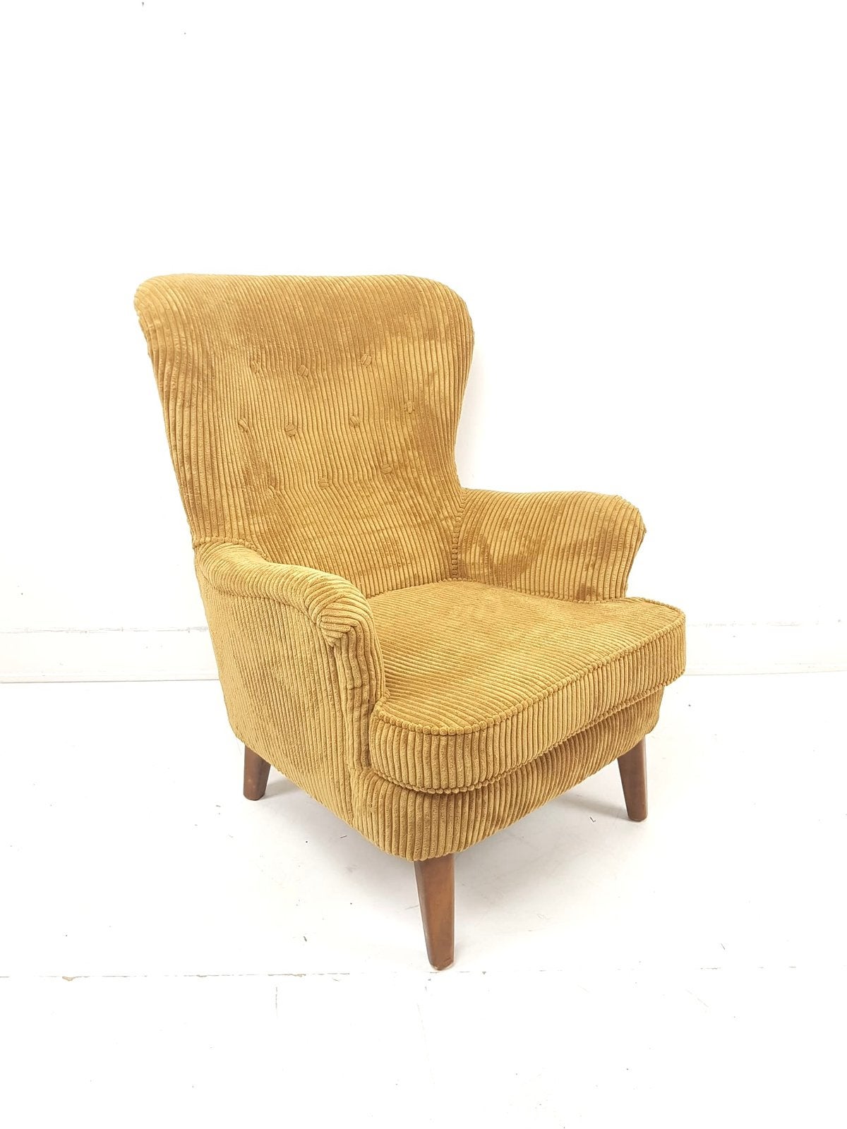 Vintage Theo Ruth artifort fauteuil okergeel rib nieuwe stof, Huis en Inrichting, Fauteuils, Zo goed als nieuw, 75 tot 100 cm